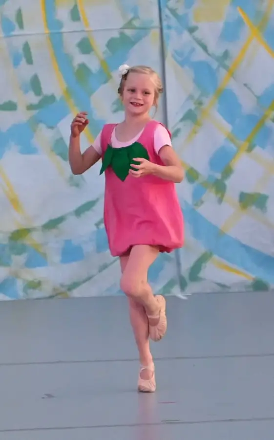Young girl dancing